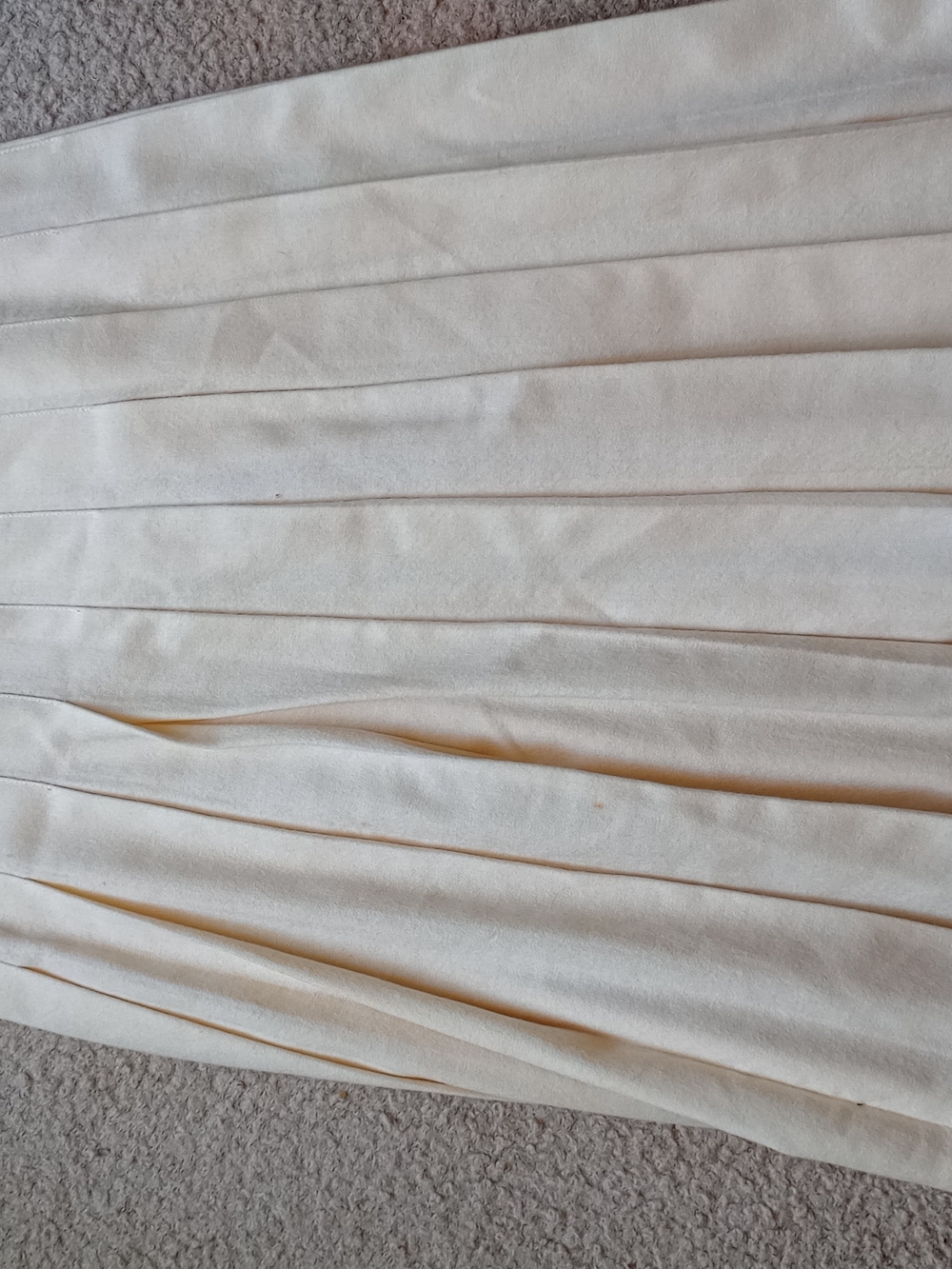 JH Collectibles Cream Wool Pleated Skirt